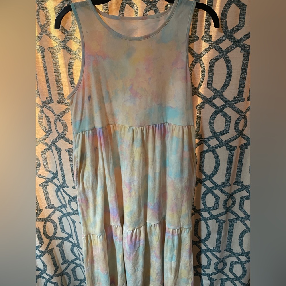 Wonder Nation Pastel Tie-Dye Kids Maxi Dress